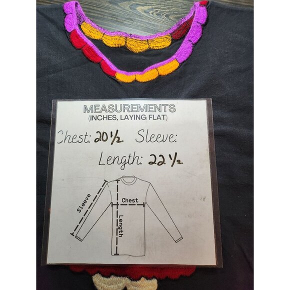 Mexican‎ kachina Doll shirt, Embroidered See measurements ( no size tag) - Picture 5 of 5
